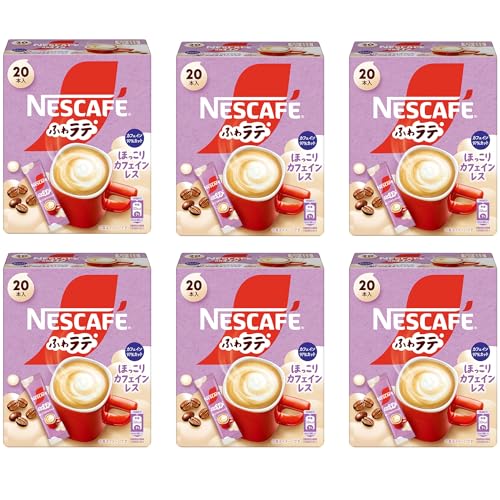 ネスカフェ ふわラテ ほっこりカフェインレス 20P(6.6g/P)×6箱,スティック コーヒー,カフェラテ,個包装