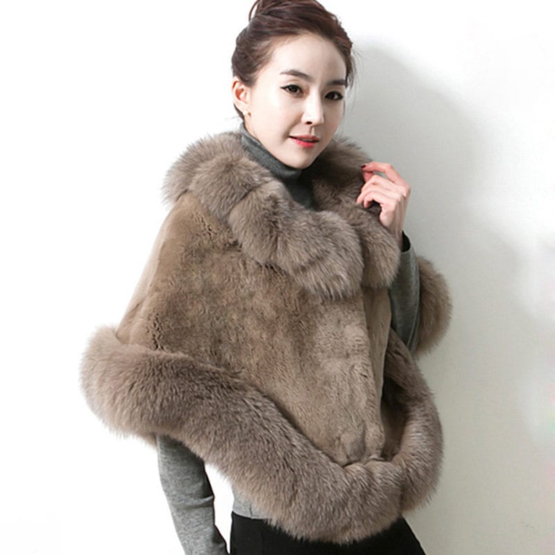 秋冬の新スタイルフォックスファー襟模造毛皮コート花嫁韓国風ミンクベルベットファーショールマント女性用