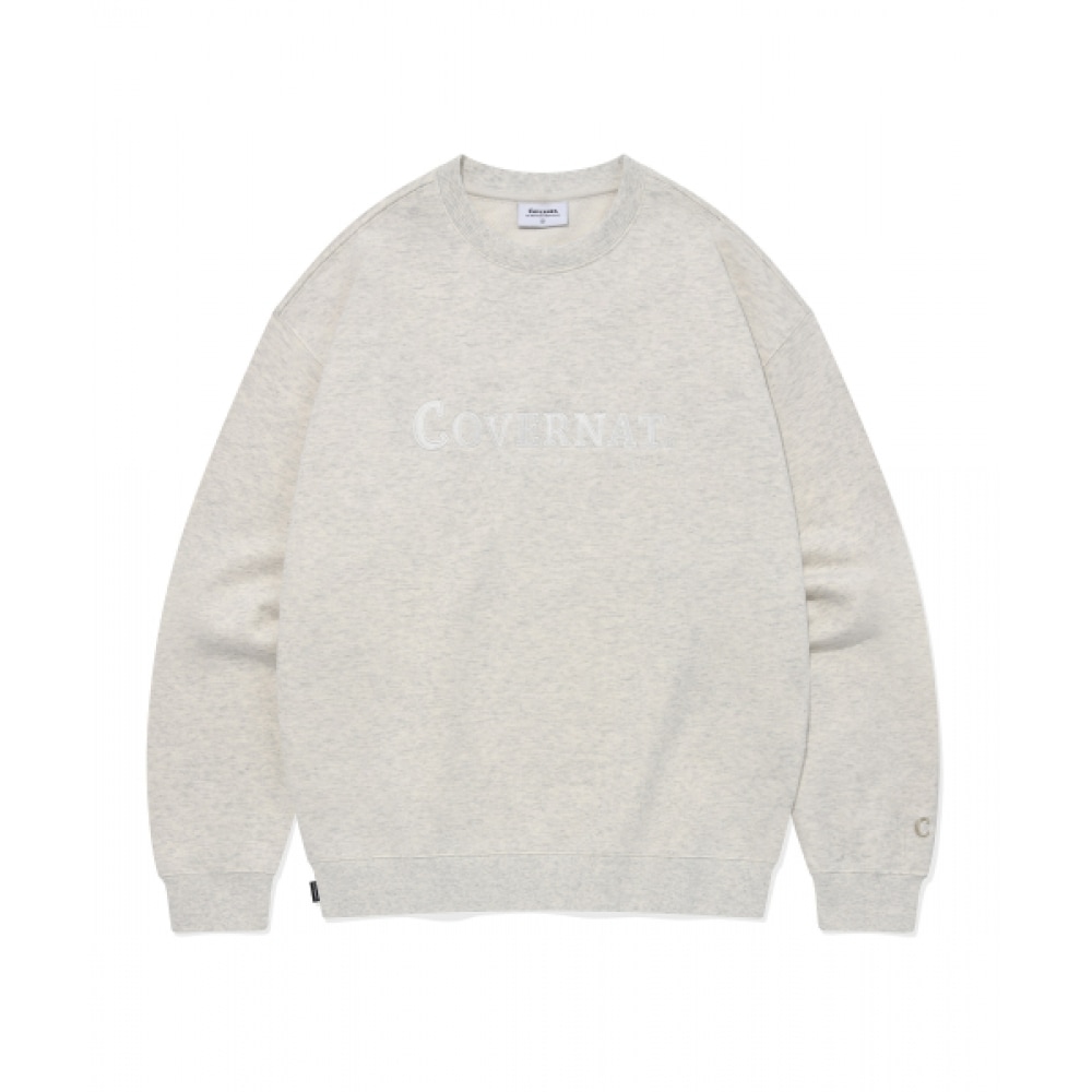 COVERNAT オーセンティックロゴスウェットシャツオートミール
