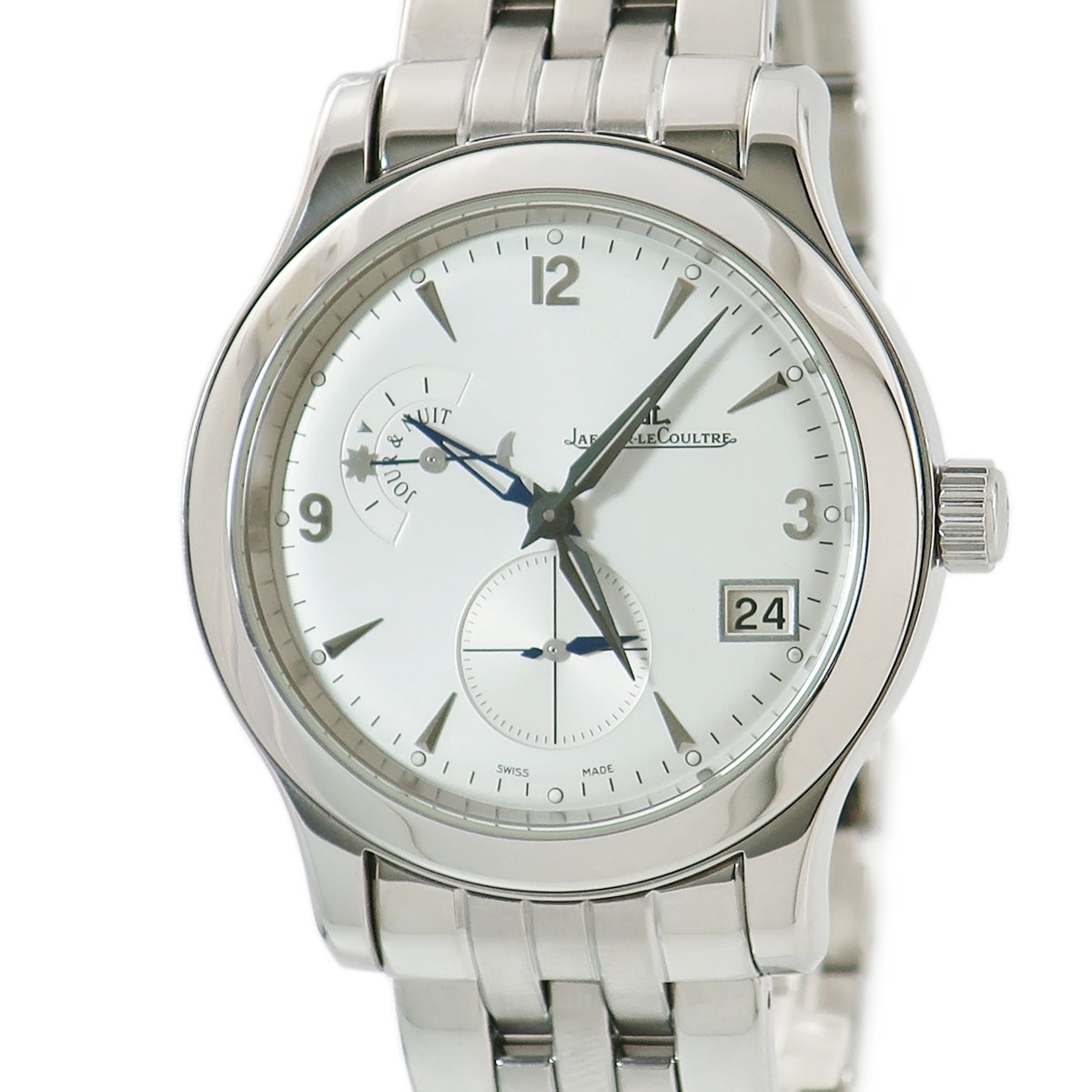 マスターホームタイム Q1628120 147.8.05.S 自動巻き メンズ シルバー GMT デイト 3年保証