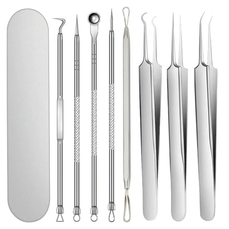【10点セット】ステンレス鋼 先のとがった針 ビューティークリップ にきび にきびクリップ脂肪顆粒にきび針