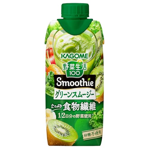 カゴメ 野菜生活100 Smoothie (スムージー) グリーンスムージーMix 330ml ×24本 食物繊維