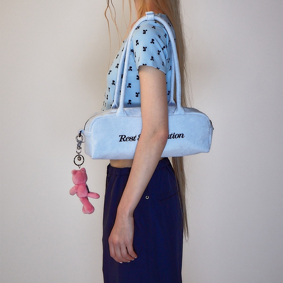 RR LOGO TERRY SHOULDER BAG