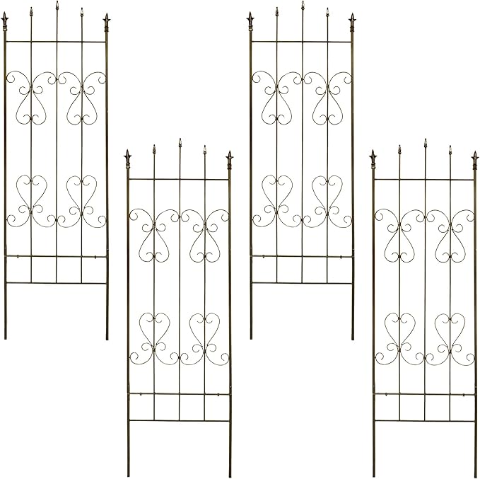 ゴージャスアイアンフェンス アロー 高さ182cm×幅61cm 4枚セット ブロンズブラウン トレリス IPN-5727-4P-BRZ