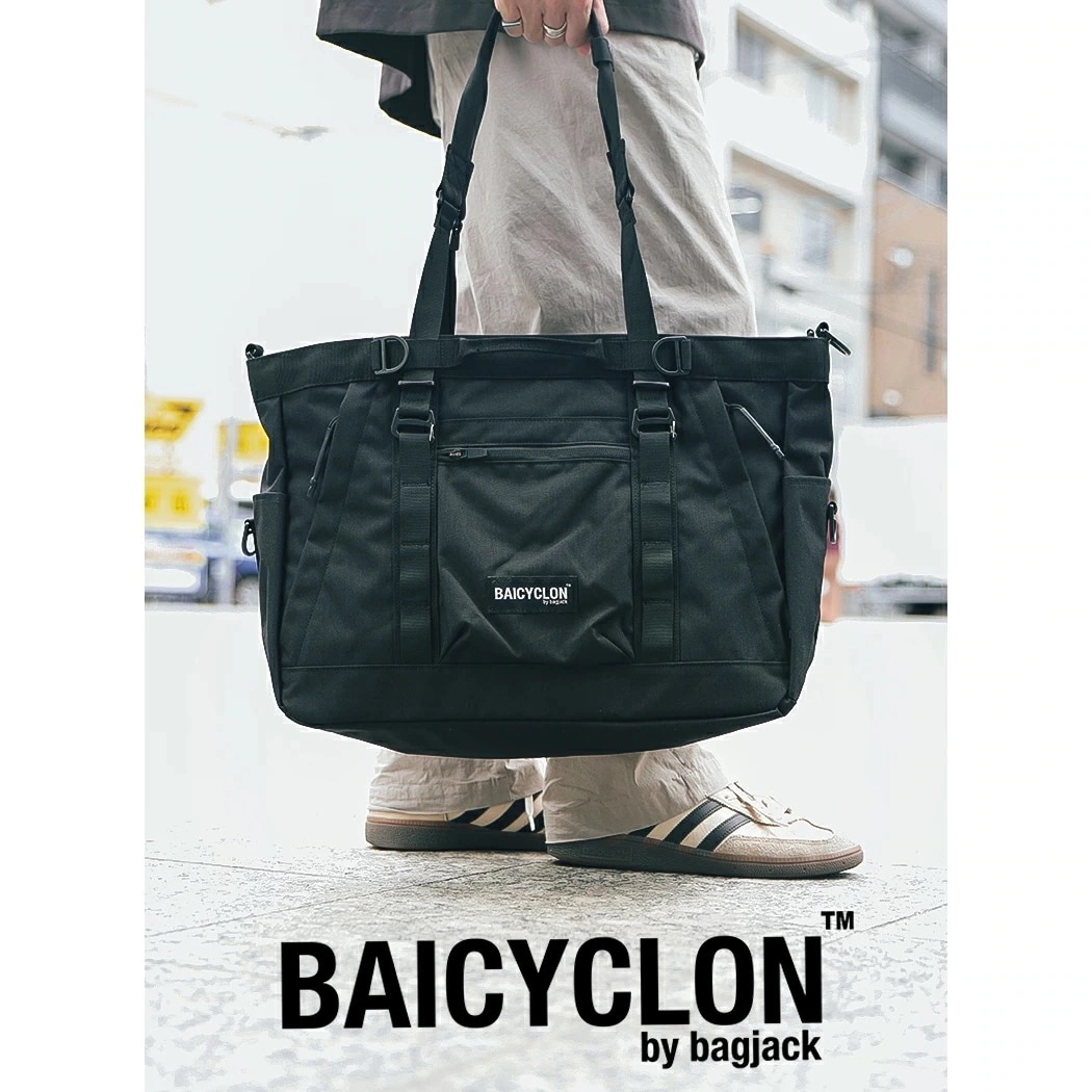 BAICYCLON バイシクロン トート バッグ TOTE BAG BLACK ( ブラック 黒 メンズ レディース かばん 国内正規品 ショルダー BCL-17Ver2 )