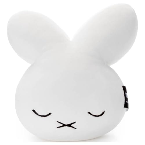 ブルーナ miffy70th ナインチェデザイン Mocchi-Mocchi-Style フェイスクッション ミッフィー (すやすや) ぬいぐるみ高さ約32cm