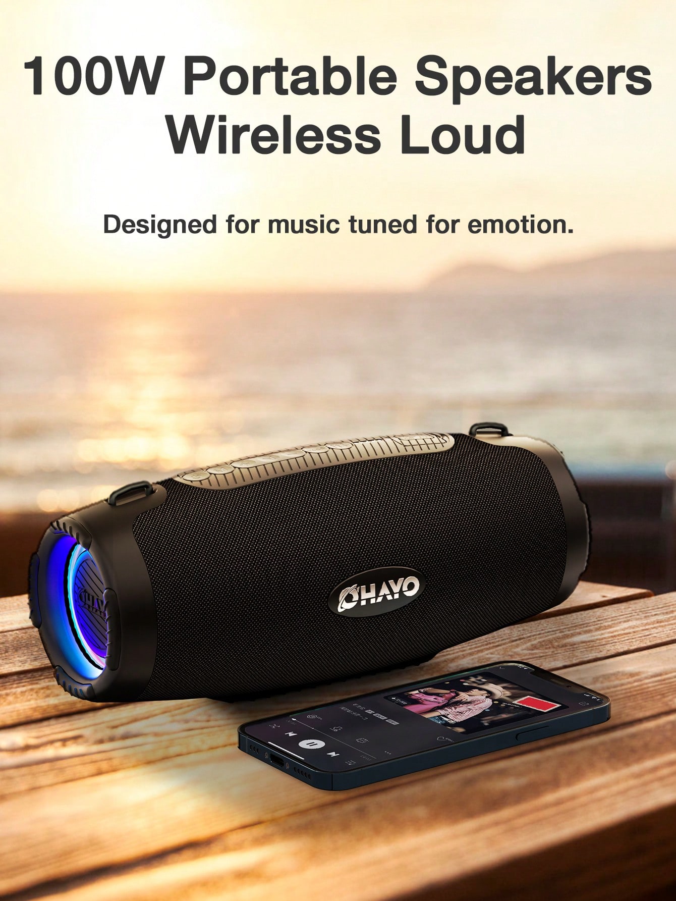 防水 スピーカー 100w 急速充電 12000mah ポータブル Bluetoothスピーカー 18時間可能ワイヤレストリプルパッシブラジエーター深い重低音dspデジタルエフェクトtf
