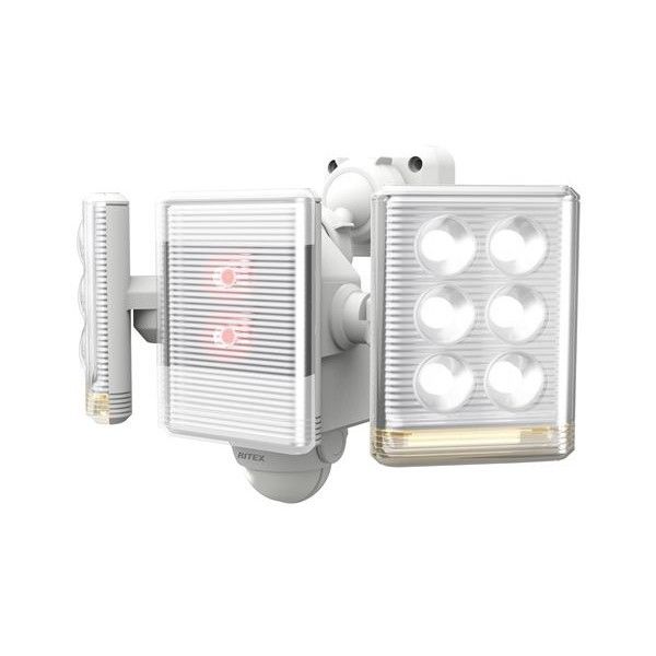 ムサシ LED-AC2018 RITEX フリーアーム式 ミニ LEDセンサーライト 9W×2灯