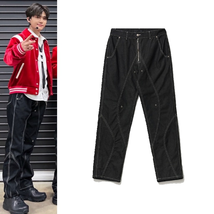 [NCTジェミン着用] 51PERCENT TUNNEL LINING TROUSER (DENIM) - BK