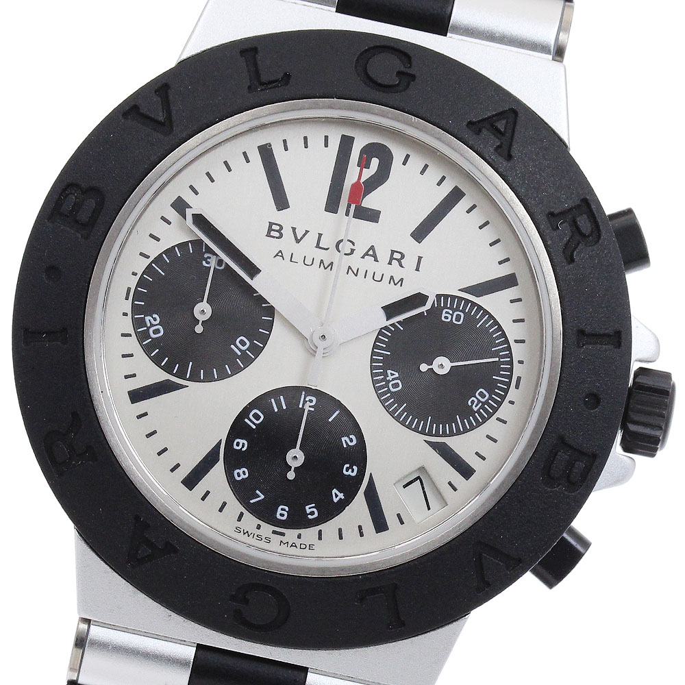 ブルガリ BVLGARI AC38TA アルミニウム クロノグラフ 自動巻き メンズ 良品 _900436【中古】