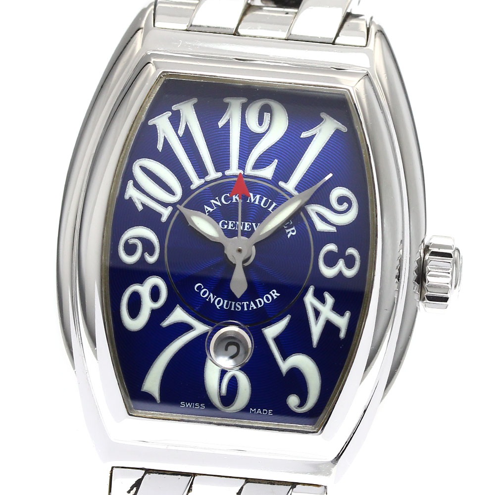 フランクミュラー FRANCK MULLER 8005LSC コンキスタドール デイト 自動巻き レディース 保証書付き_896342【中古】