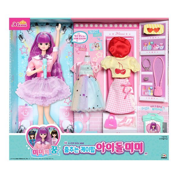 ミミちゃんの夢 踊る KPOPアイドルミミちゃん 人形 ロールプレイ ギフト キャラクター 玩具 ドリームカード 舞台衣装