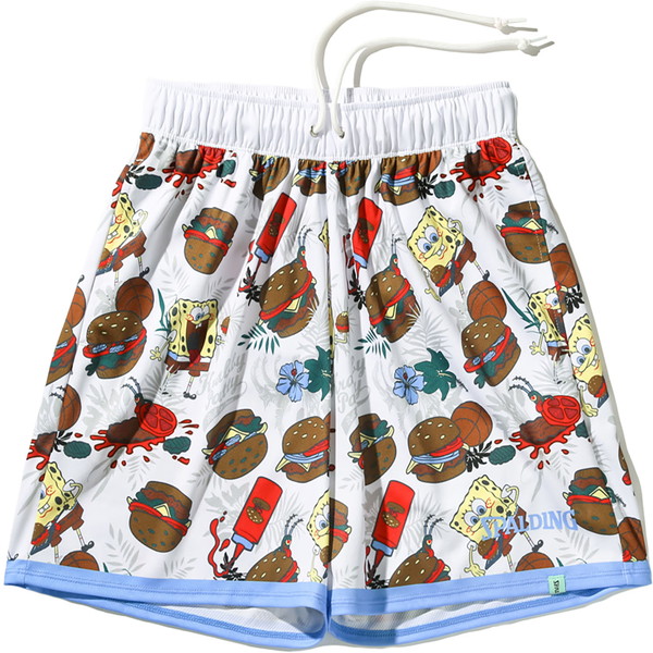 SPALDING スポルディング ジャージーショーツ スポンジ ボブ クラビー パーティ バスケットボール WUPニットハーフ 3／4パ SMP25051S-2000
