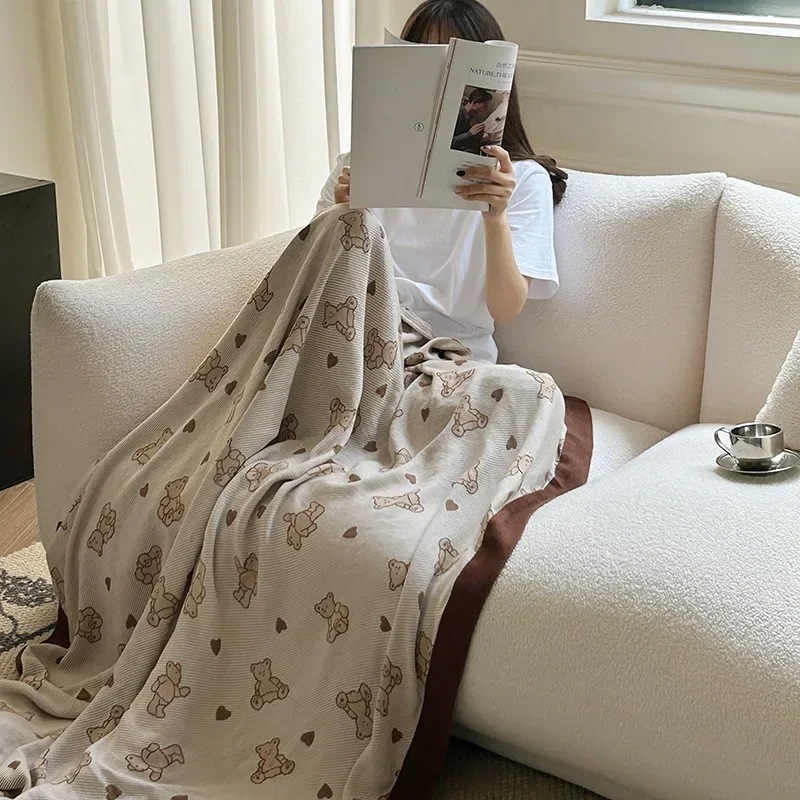 バンブーファイバーブランケット 多機能 屋内 休憩 レジャー用 寒い気分に最適