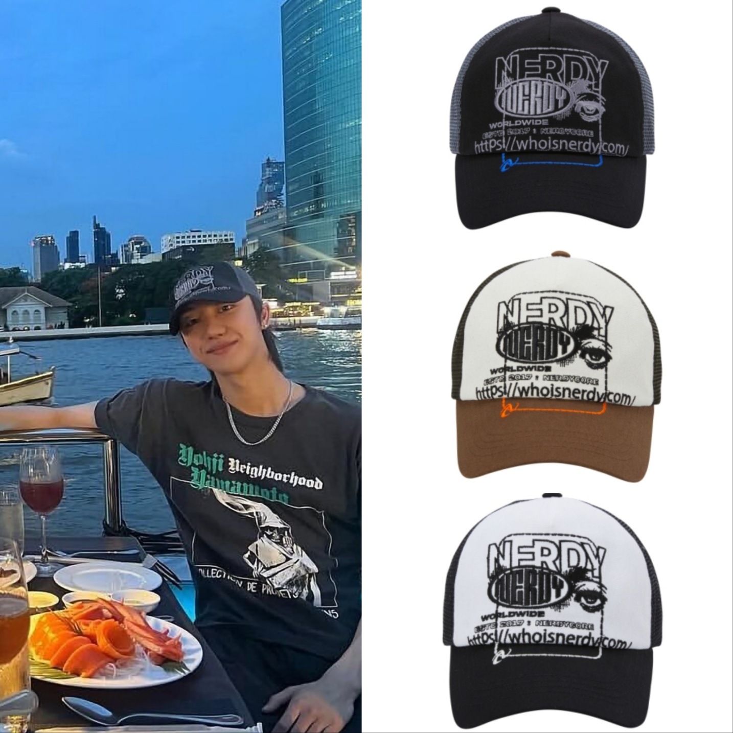 SEVENTEEN ディエイト 着用 トラッカー メッシュ ベースボールキャップ