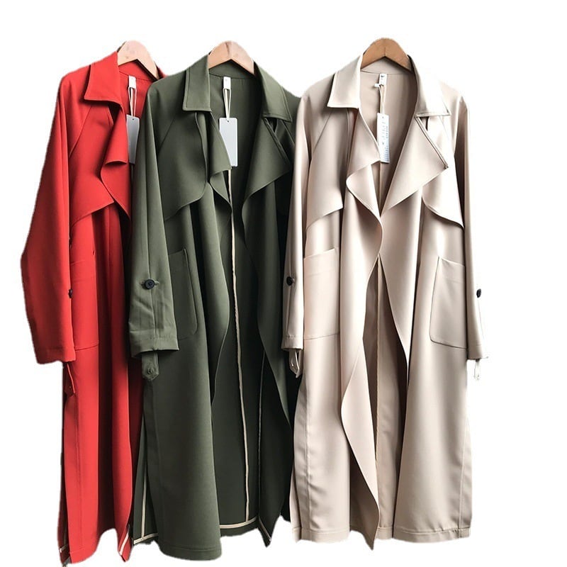 レディース 上着 トレンチコート 美シルエット ロング丈 韓国 インスタ映え 高見え スタイルアップ 可愛い かわいい かっこいい 大人 上品 きれいめ シンプル クラシック エレガント lout04