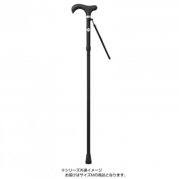 伸縮折りたたみ杖 とってもステッキ やわらかグリップ Mサイズ CH233171 A05/ブラック