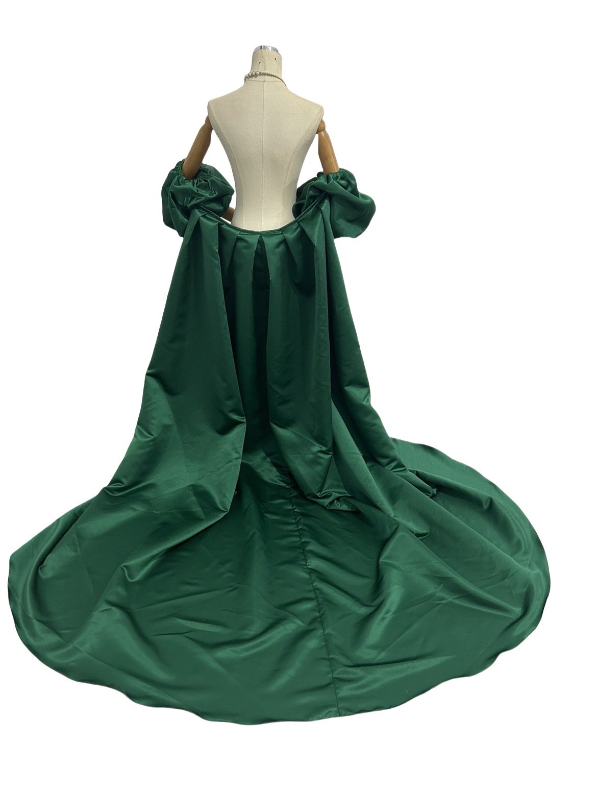 グリーン ポンチョ パフスリーブ トレーン クラシカル 前撮り