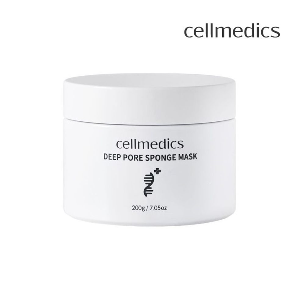 cellmedicsディープフォアスポンジマスク200g皮膚科専用皮脂角質ケア保湿ブライトニング肌栄養供給 - 韓国生産