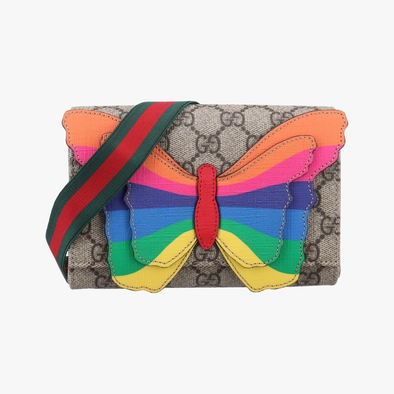 レインボーバタフライマルチカラーPVCコーティングキャンバス552526F028939443中古