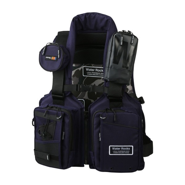 オレンジブルー ライフジャケット WRLV-3155 WR タイダルライフベスト ネイビー フリー