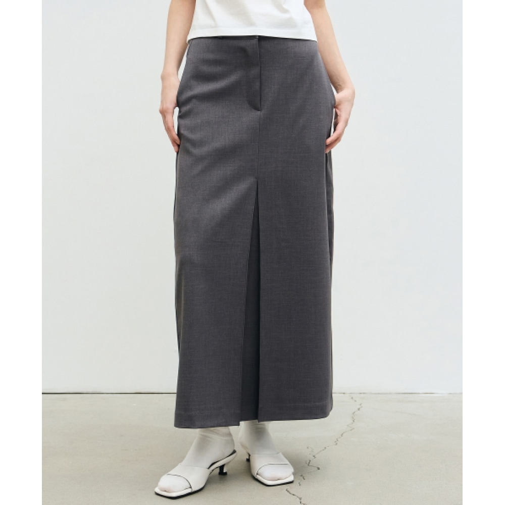 ニック&ニコールボックスプリーツロングスカート_グレー 15,355円