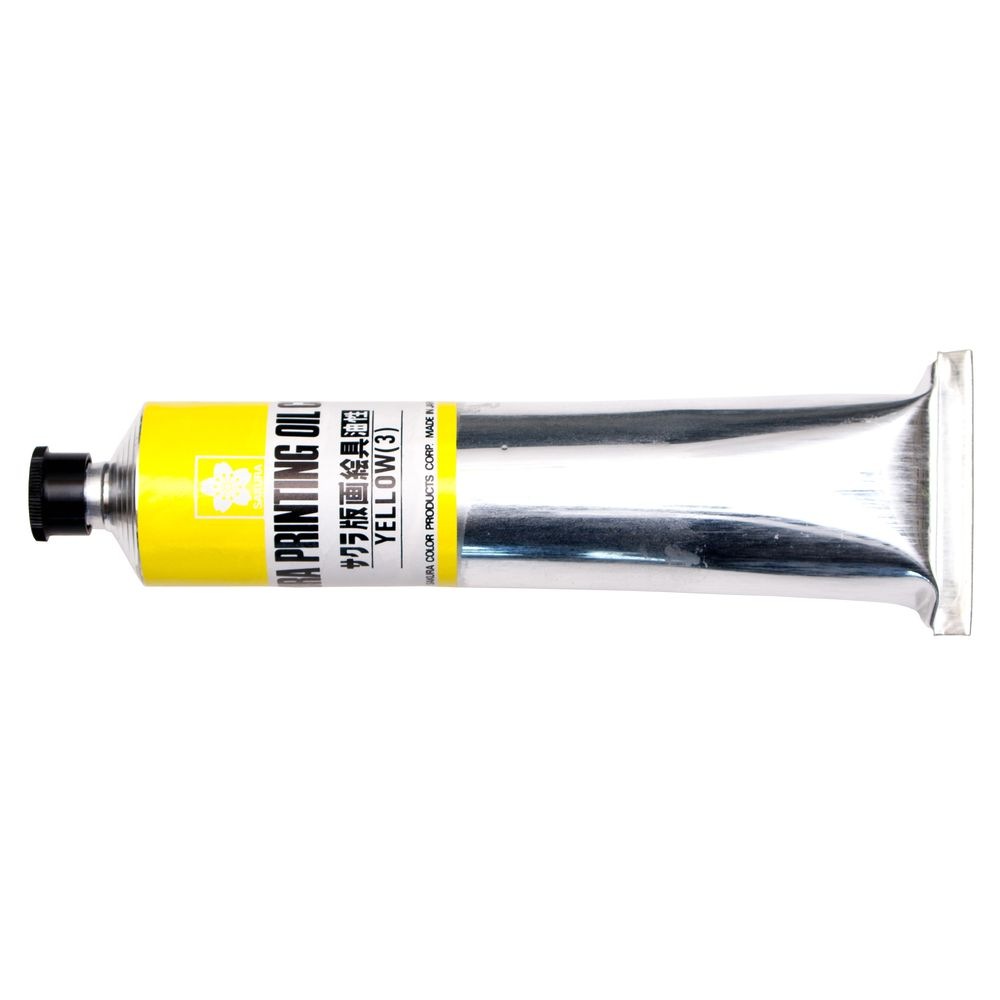 （まとめ買い）サクラクレパス 版画絵具 油性 100ml 黄 OH100ML#3 [x5]