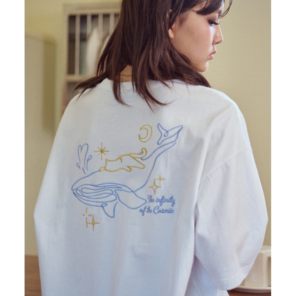 CPGN スタジオインフィニティエンブロイダリーショートスリーブ T シャツホワイト