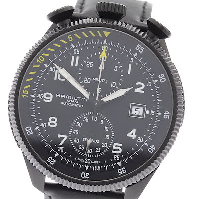 ハミルトン HAMILTON H76786733/H767860 カーキ アビエーション テイクオフ クロノグラフ 自動巻き メンズ 内箱・保証書付き_943727【中古】