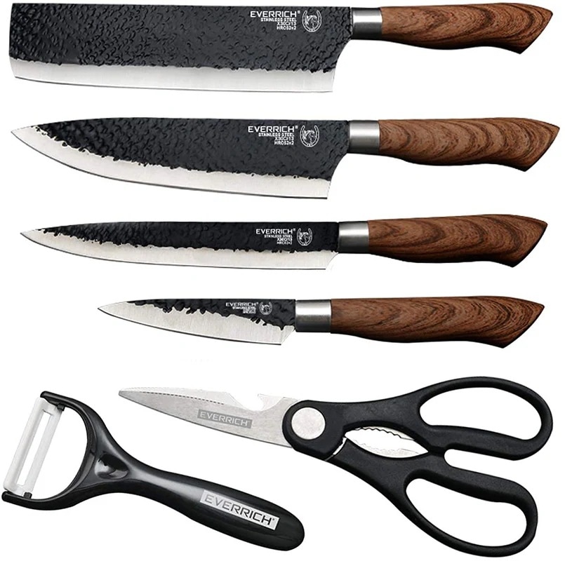 2025福袋-包丁 三徳 菜切り 刺身 ペティナイフ ハサミ ピーラー お得な6本セットをご用意しました キッチン765