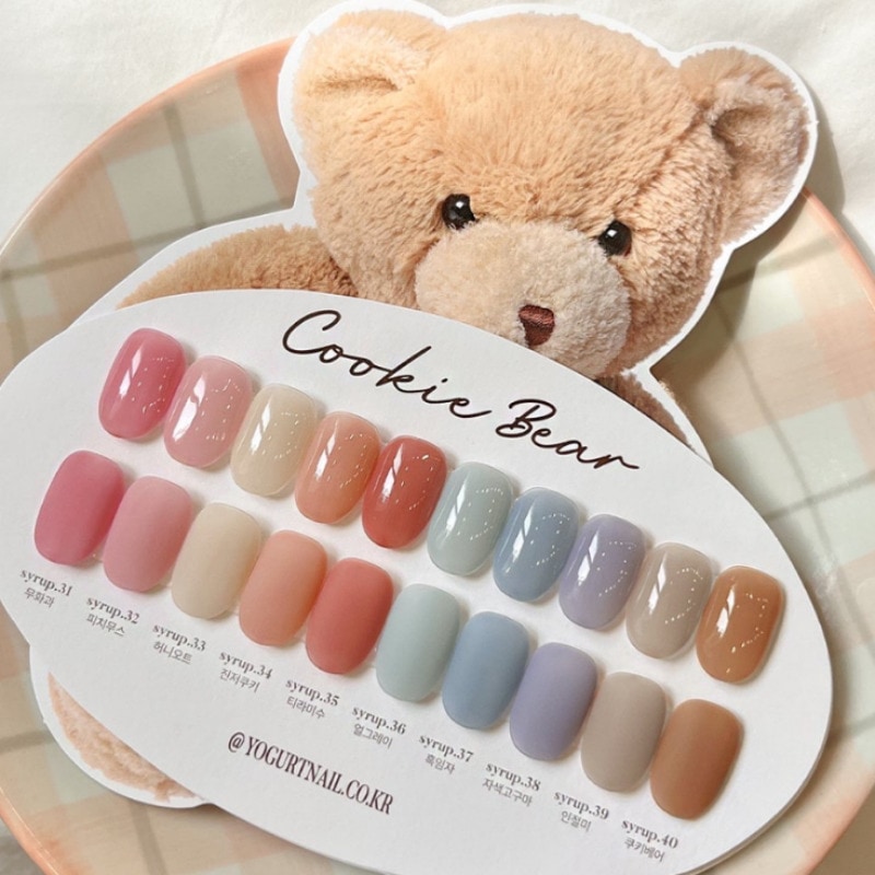 yogurt nail / Cookie Bear Melting Syrup Gel 10 SET