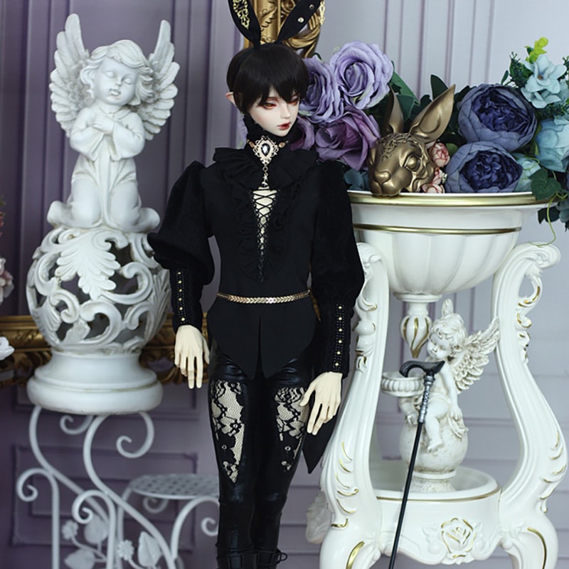 BJDドール用衣装セット 洋服 5点『黒桃兎』Spades rabbit SD/オーダーサイズ人形用