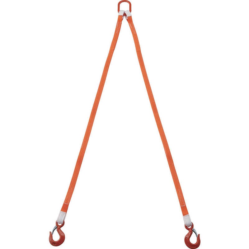 トラスコ中山　TRUSCO2本吊ベルトスリングセット25mm幅X15m吊り角度60時荷重086t(最大使用荷重1t) 　G252P15