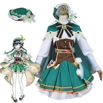 文化祭 大人用 イベント 仮装 コスチューム 変装仮装 かつら Venti 衣装 コスプレ ウェンティ Genshin げんしん コスプレ 原神 スーツ ハロウィン 2024年新作入荷コスプレ30%ま