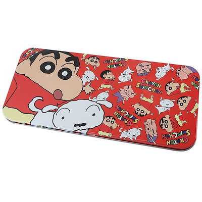 Qoo10 クレヨンしんちゃん 缶ペンケース フラッ 文具