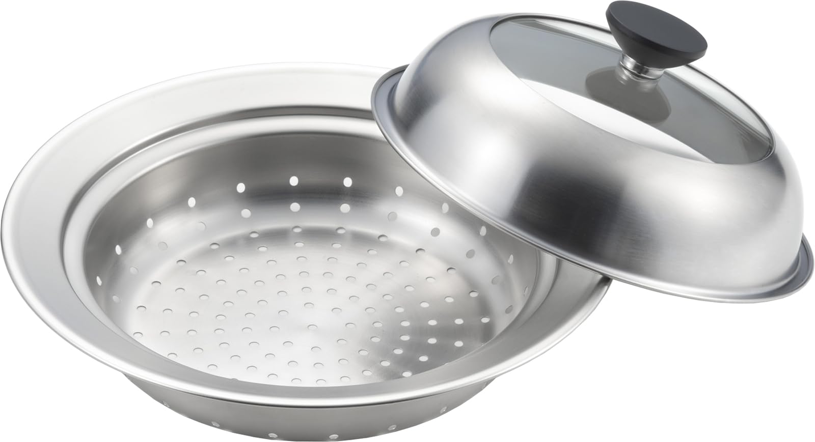 ヨシカワ 見える！お鍋用蒸し器 20～22cm用 ガラス蓋付き 蒸しプレート お鍋にのせるだけ ステンレス 蒸し料理 燕三条 日本製 YJ3626