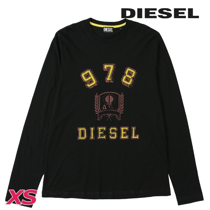 長袖Tシャツ カットソー メンズ T-DIEGOR-LS-E1 クラックプリント スリムフィット die-m-t-f8-26h