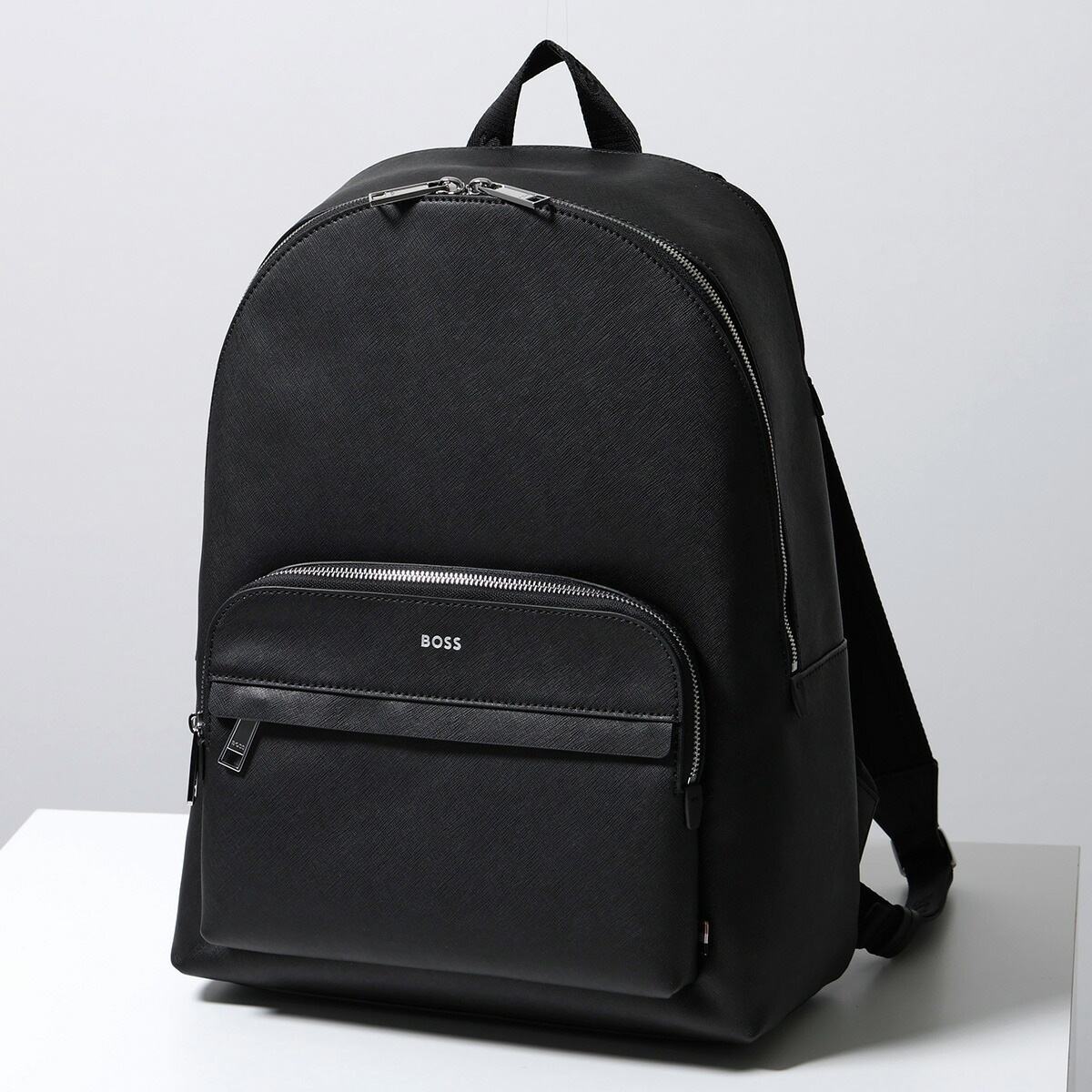HUGO BOSS ヒューゴボス バックパック Zair_S. Backpack 50548179 メンズ リサイクルレザー リュック デイパック ロゴ 鞄 001