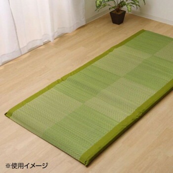 い草マット 国産 『ノア Sらくらく』 グリーン シングル 約90x200cm 7557909