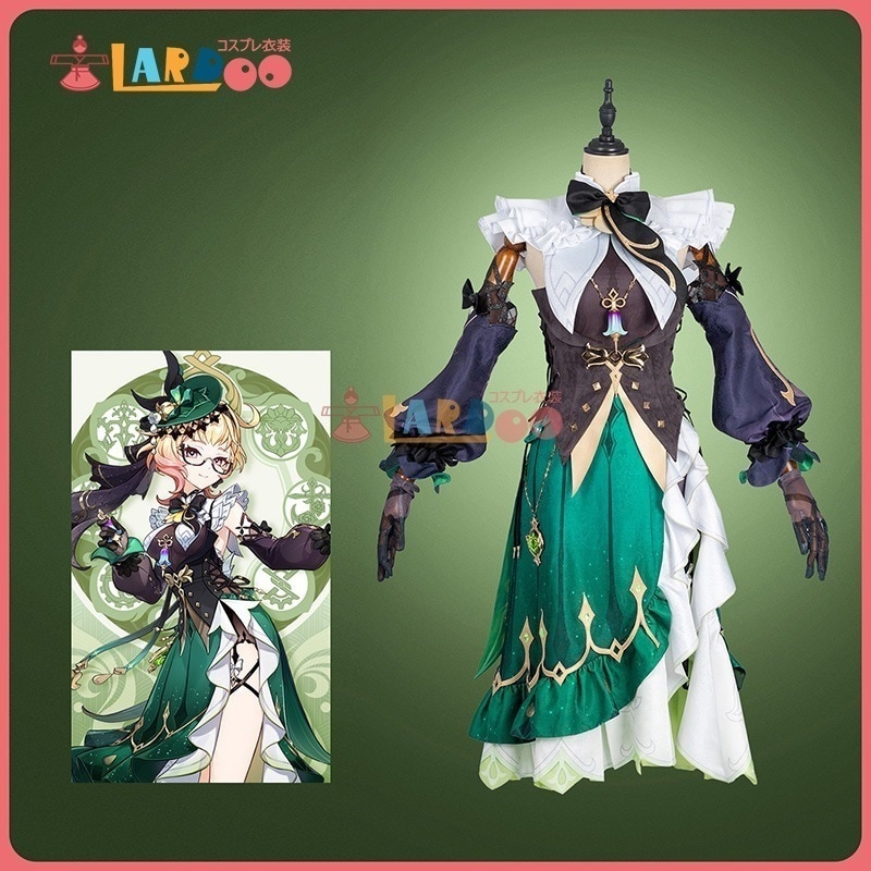 原神 Genshinフォンテーヌ エミリエEmilie コスチューム コスプレ衣装ウイッグ1114