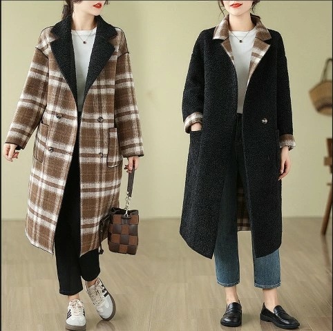 新品更新 今も人気！ロングコート ジャケット アウター 羽織 長袖 チェック柄 シンプル カジュアル レディース【大きいサイズ レディース ロング ジャケット アウター 上着 ハンガー ロング丈 春夏