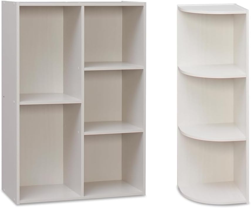 アイリスオーヤマ カラーボックス 2・3段 幅60×奥行29×高さ88cm オフホワイト CX-23C & カラーボックス 3段 収納ボックス 本棚 幅29×奥行29×高さ87.9cm オフホワイト