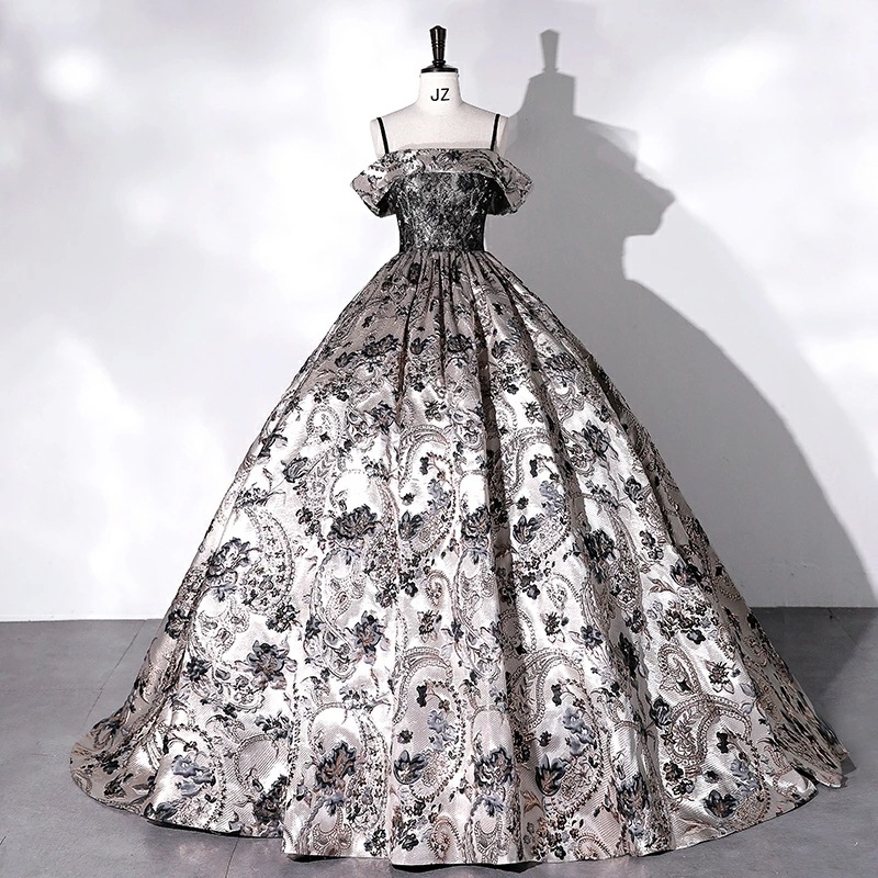 カラードレス 半袖 プリンセスラインドレス 編み上げタイプ ブニングドレス ロングドレス オフショルダー パーティードレス ステージ衣装 卒業式 成人式 前撮りドレス 演奏会用ドレス 二次会 披露宴