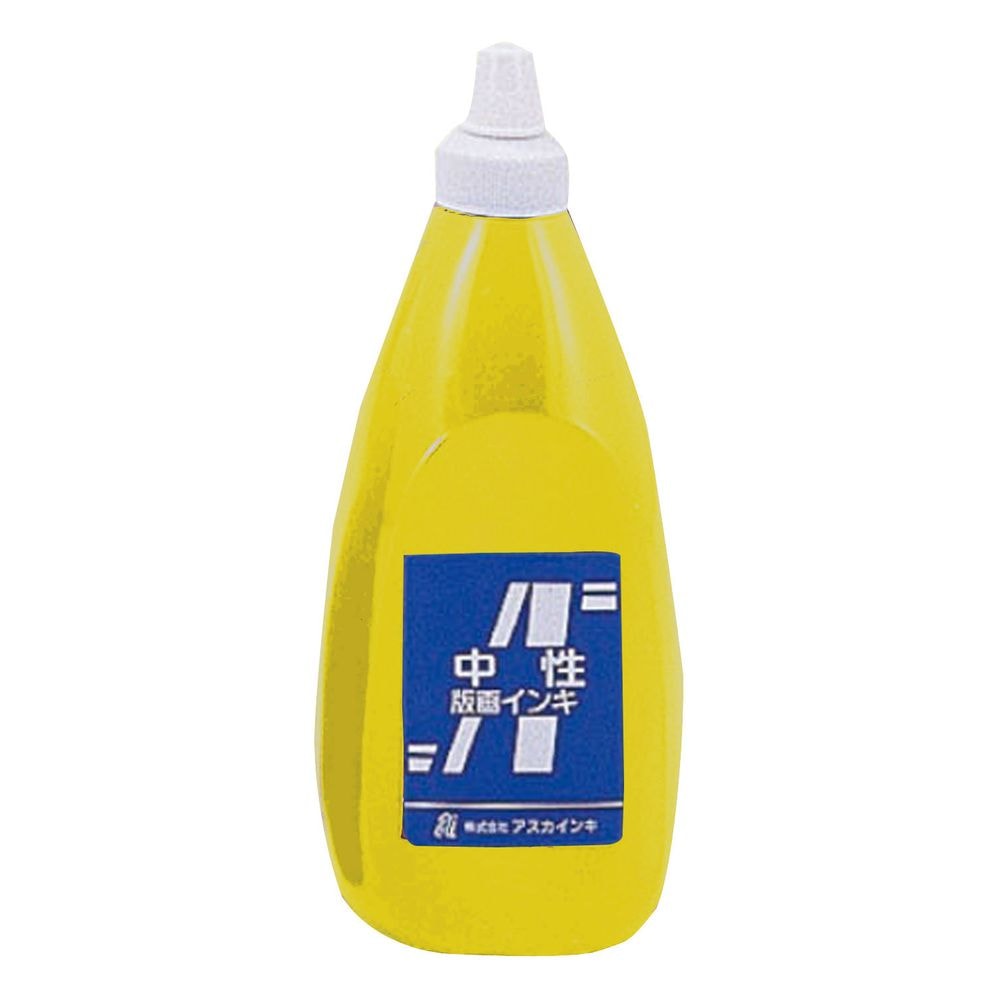 （まとめ買い）青箱/アスカ版画インキ 中性 800cc 黄 20913 [x3セット]