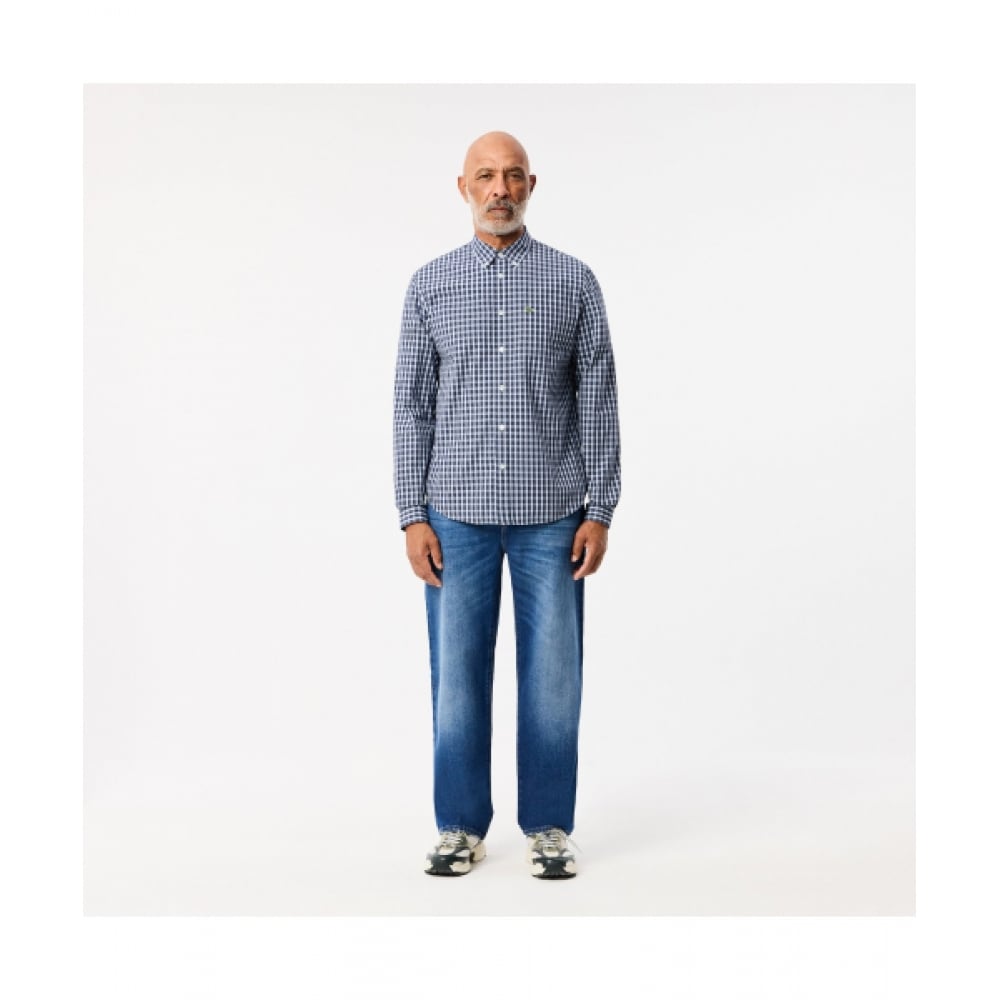 LACOSTE メンズストレートフィットデニム [ミディアムブルー]