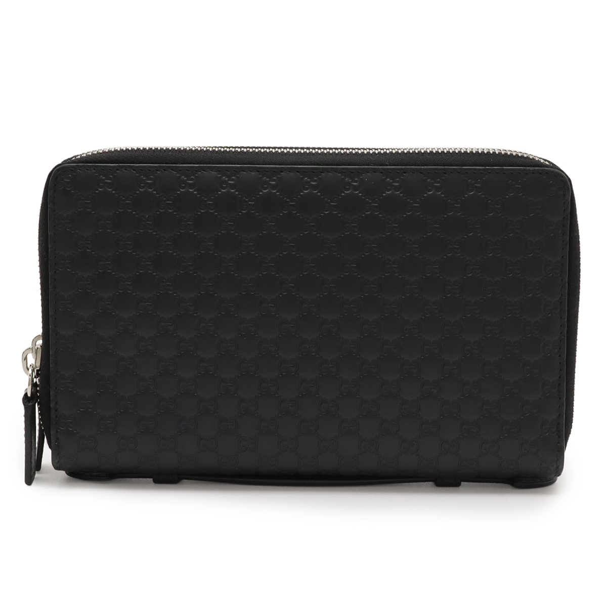 マイクログッチシマ トラベルケース クラッチバッグ オーガナイザー 長財布 レザー ブラック 黒 アウトレット品 44924