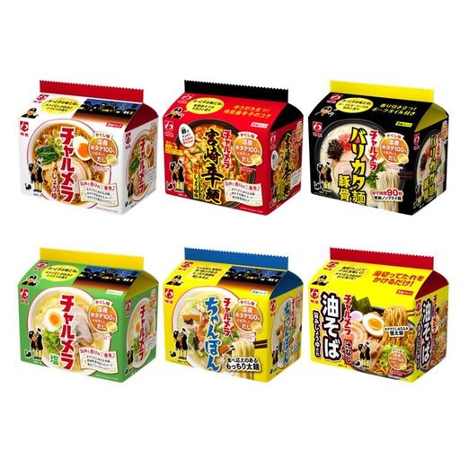明星 チャルメラ 袋 6種食べ比べアソート(しょうゆ宮崎辛麺バリカタ麺豚骨塩ちゃんぽん油そば)[国産ホタテ100%使用しただし] 【セット買い】