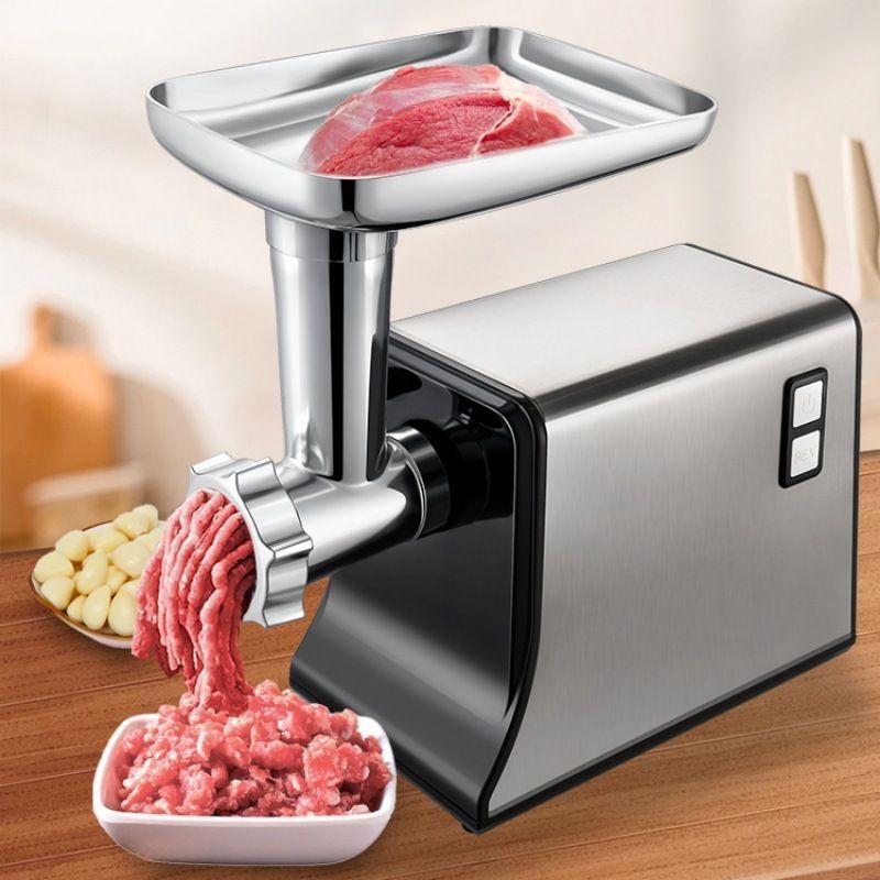 強くお勧め 電動ミンサー ミンチ機 肉挽き器 110v ノズル付 ミートグラインダー 野菜みじん切り器 腸詰め機 ミートミンサー