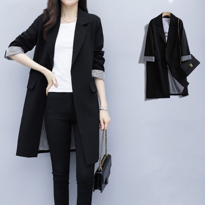 Hot!!!スーツ レディース ジャケット ゆったり テーラードジャケット ミディアム丈 秋 スーツジャケット