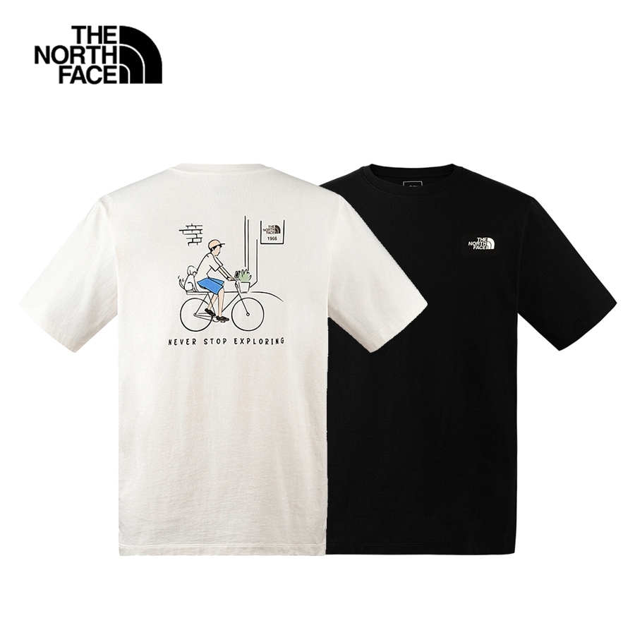 THE NORTH FACE ノースフェイス 半袖Tシャツ コットン ベーシックショートスリーブ ブラックホワイト